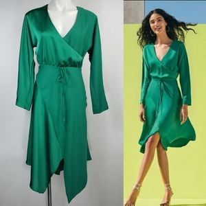 NWT CUSHIE x TARGET Emerald Wrap Holiday Dress L
